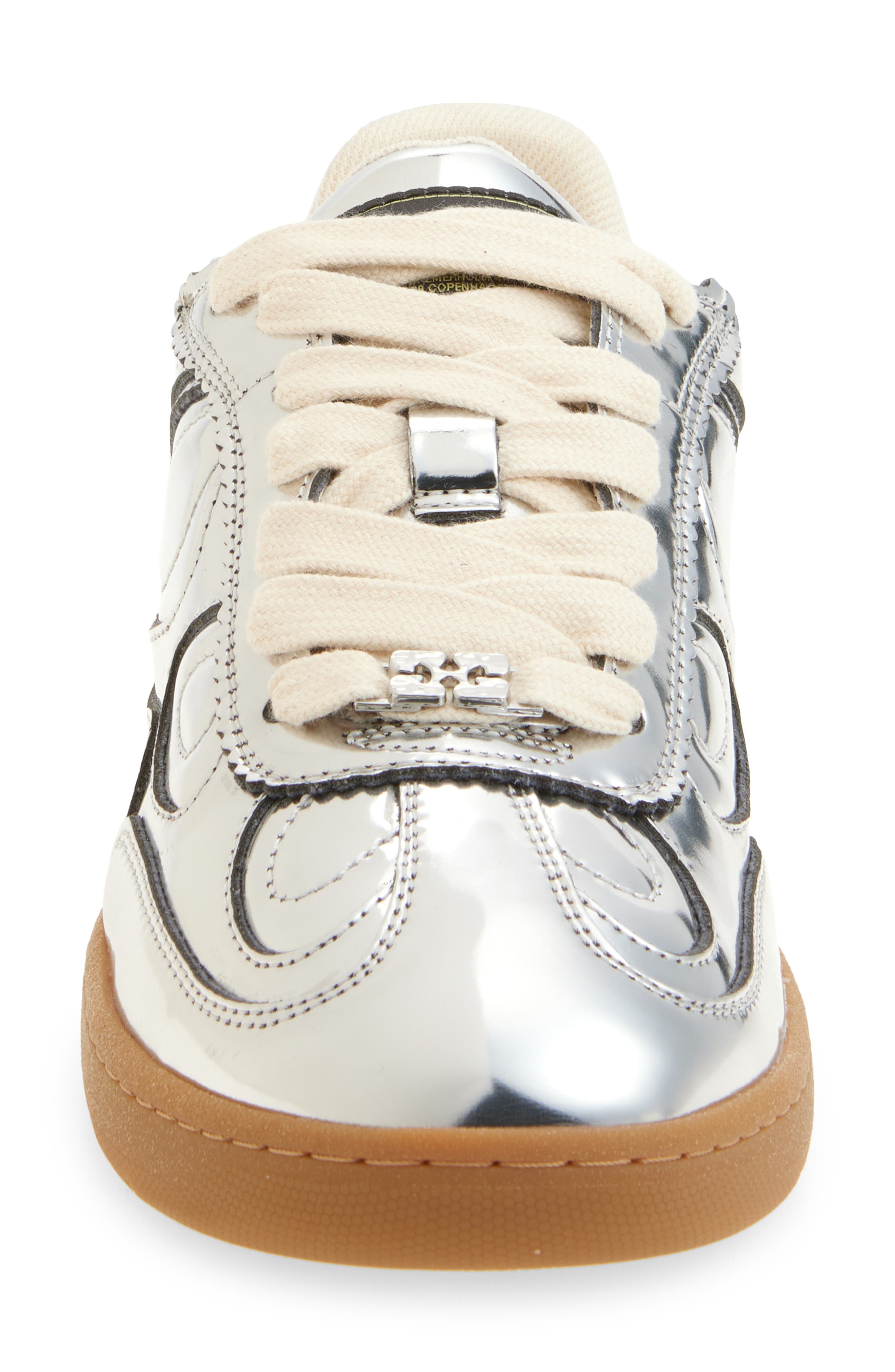 Ganni Specchio Low Top Sneaker, Alternate, color, Silver