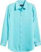 Tahari ASL Satin Button-Up Shirt