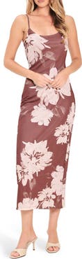 FLYING TOMATO Sleeveless Mesh Print Dress