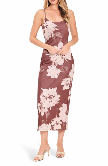Sleeveless Mesh Print Dress