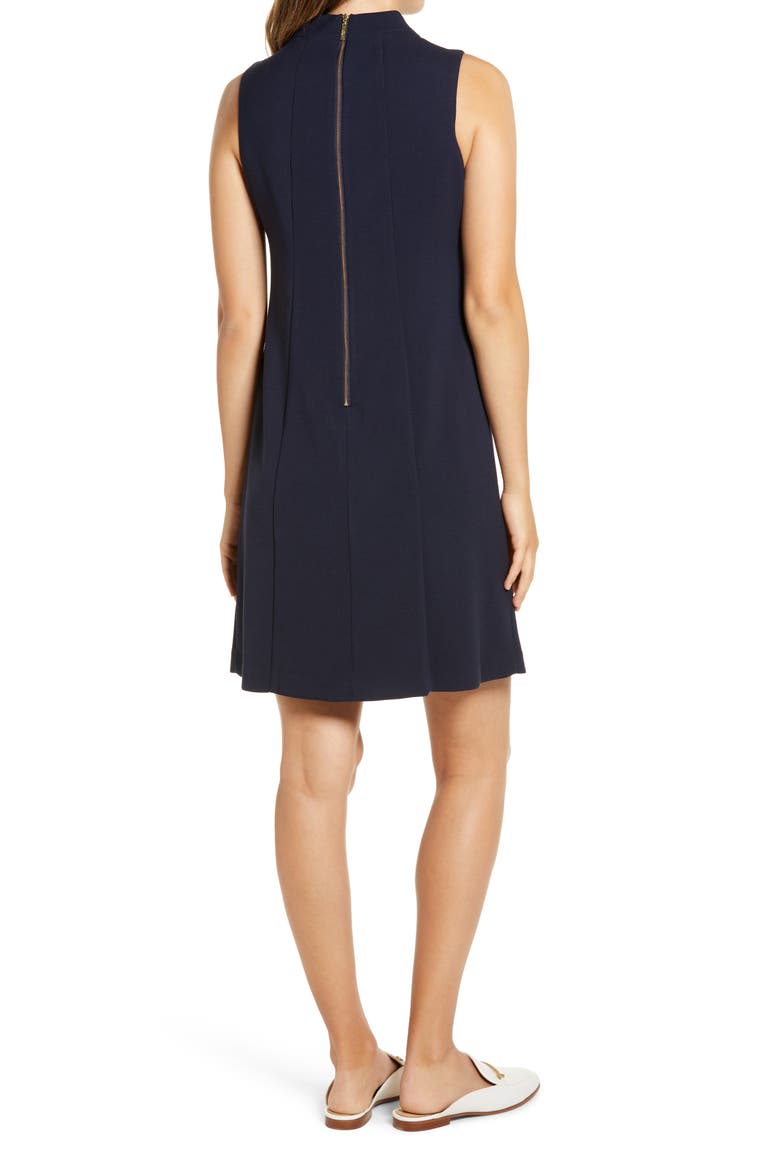 High Neck Dress, Alternate, color, NAVY