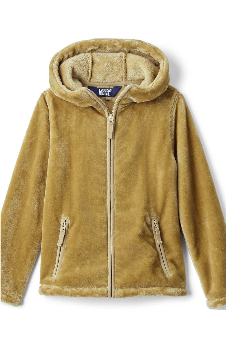 Lands' End Girls Softest Fleece Jacket, Main, color, Khaki