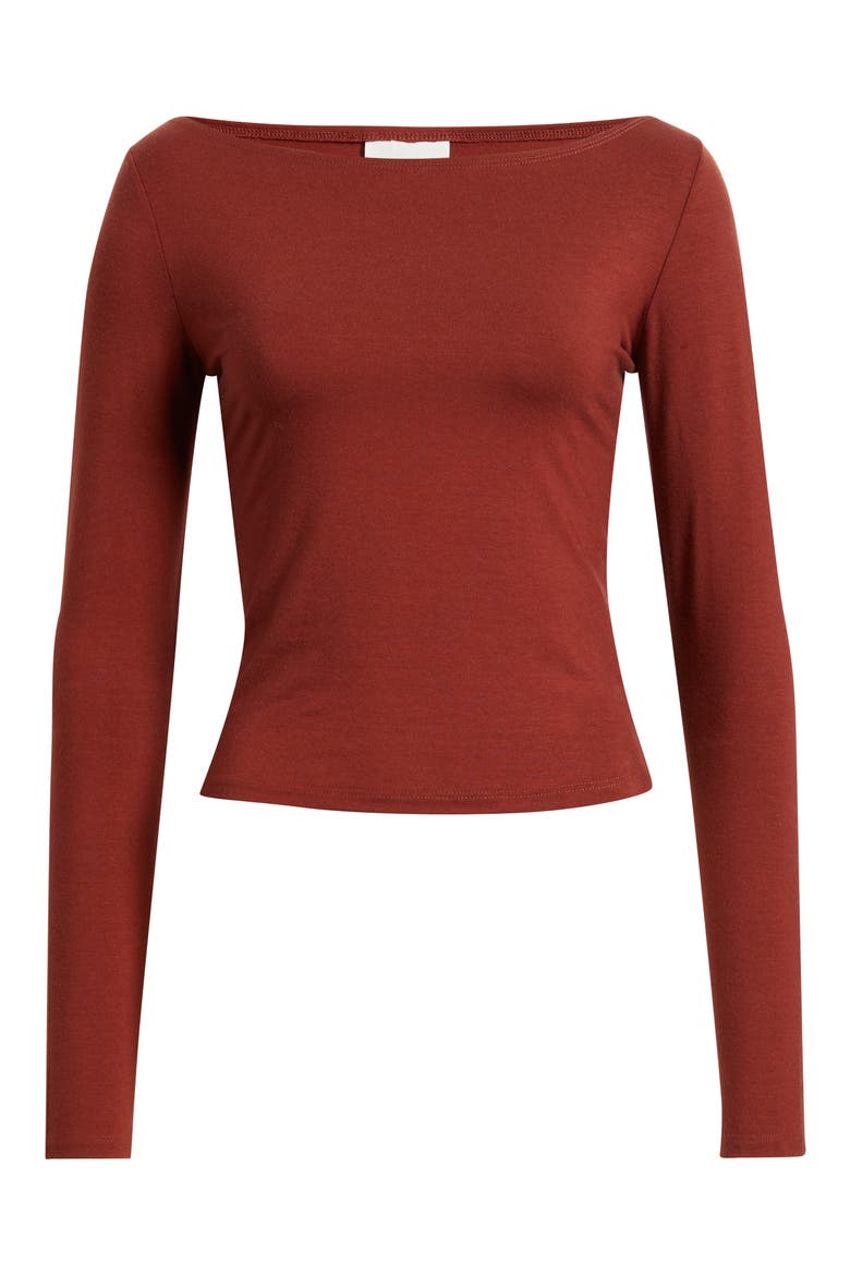 Wiley Long Sleeve Knit Top, Alternate, color, FIG JAM