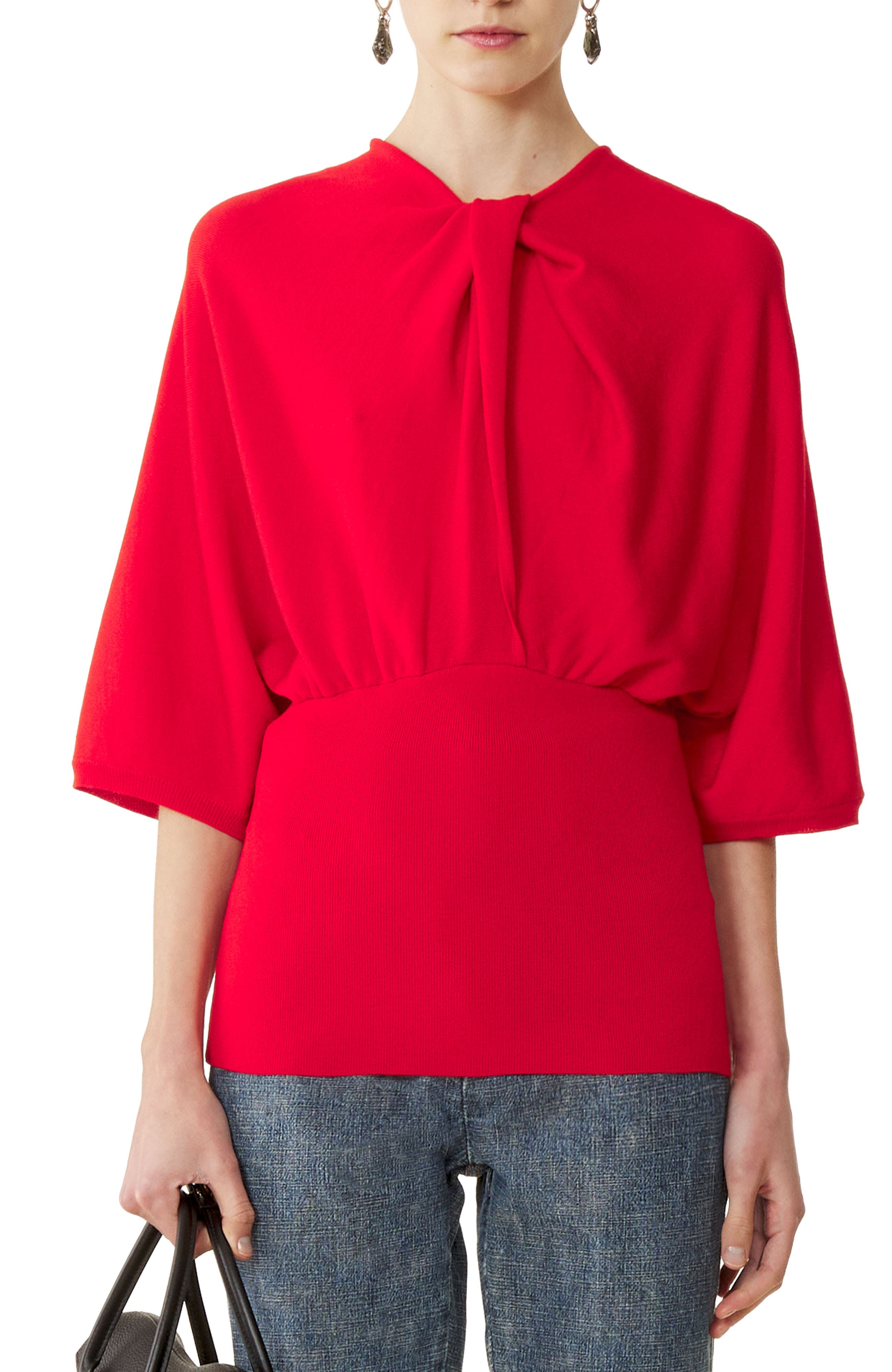Merino Wool Sweater With Bow Detail