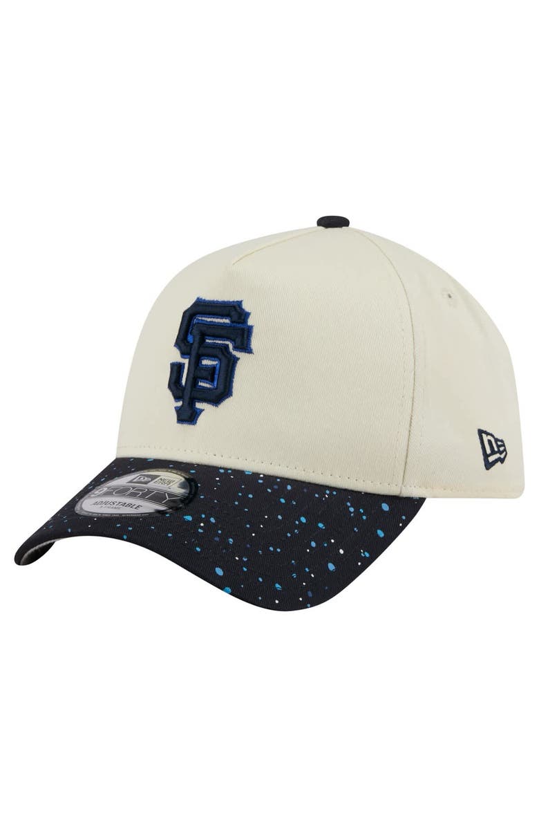 New Era Men's New Era Cream San Francisco Giants Speckle A-Frame 9FORTY Adjustable Hat, Main, color, Cream