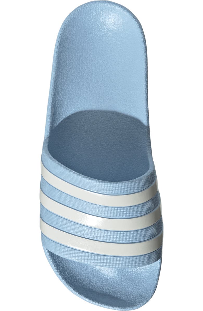 adidas Adilette Aqua Slide Sandal, Alternate, color, Blue/ Zero Met/ Zero Met