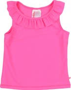 RuffleButts Girls Active Ruffle Tank Top