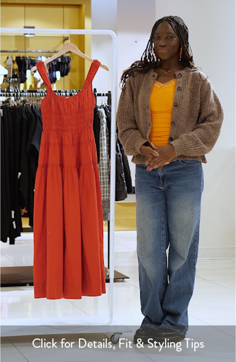 Clover Organic Cotton Poplin Tiered Sundress, sales video thumbnail