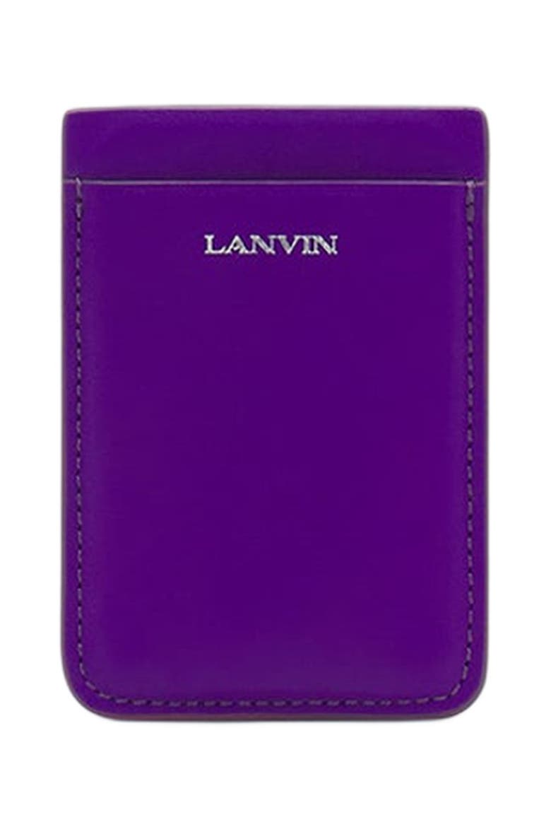 Magnetic Leather Cardholder, Main, color, Anemone