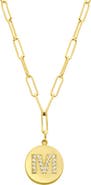 Adornia 14K Gold Plated Pavé Initial Pendant Necklace