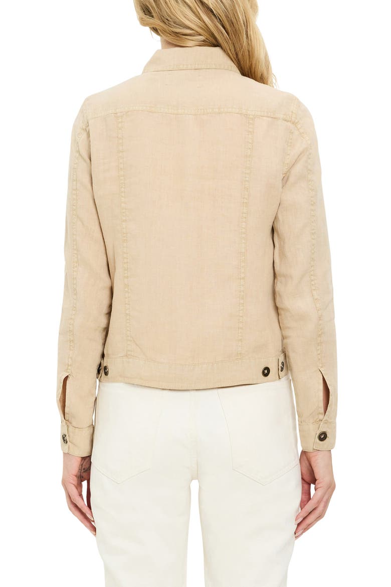 Linen Denim Jacket, Alternate, color, MACADAMIA