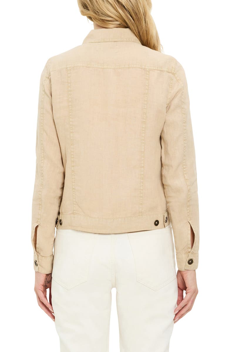 Michael Stars Linen Denim Jacket, Alternate, color, Macadamia