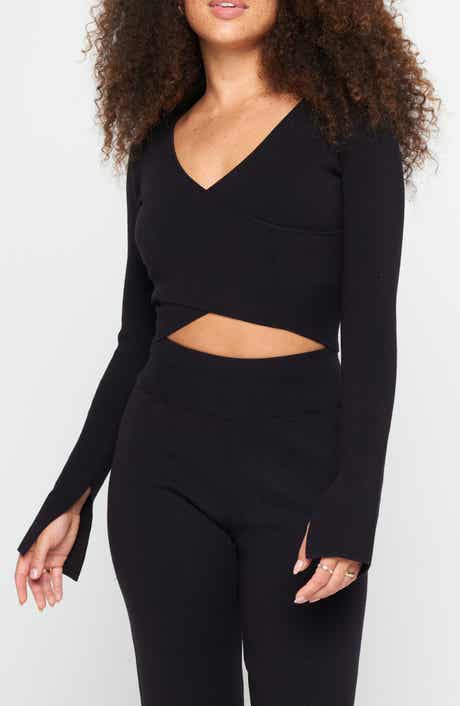 Spiritual Gangster Hadley Wrap Crop Sweater