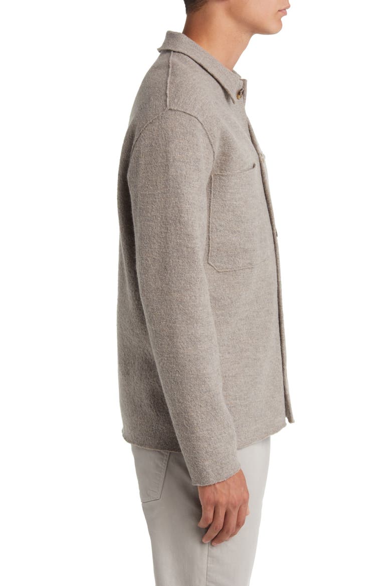 Jonas Boiled Wool Shirt Jacket, Alternate, color, KHAKI