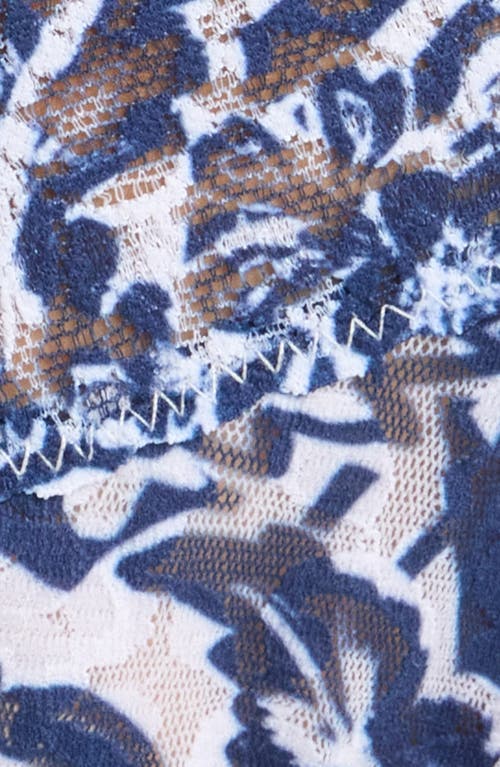 Hanky Panky Print Original Rise Thong In Blue