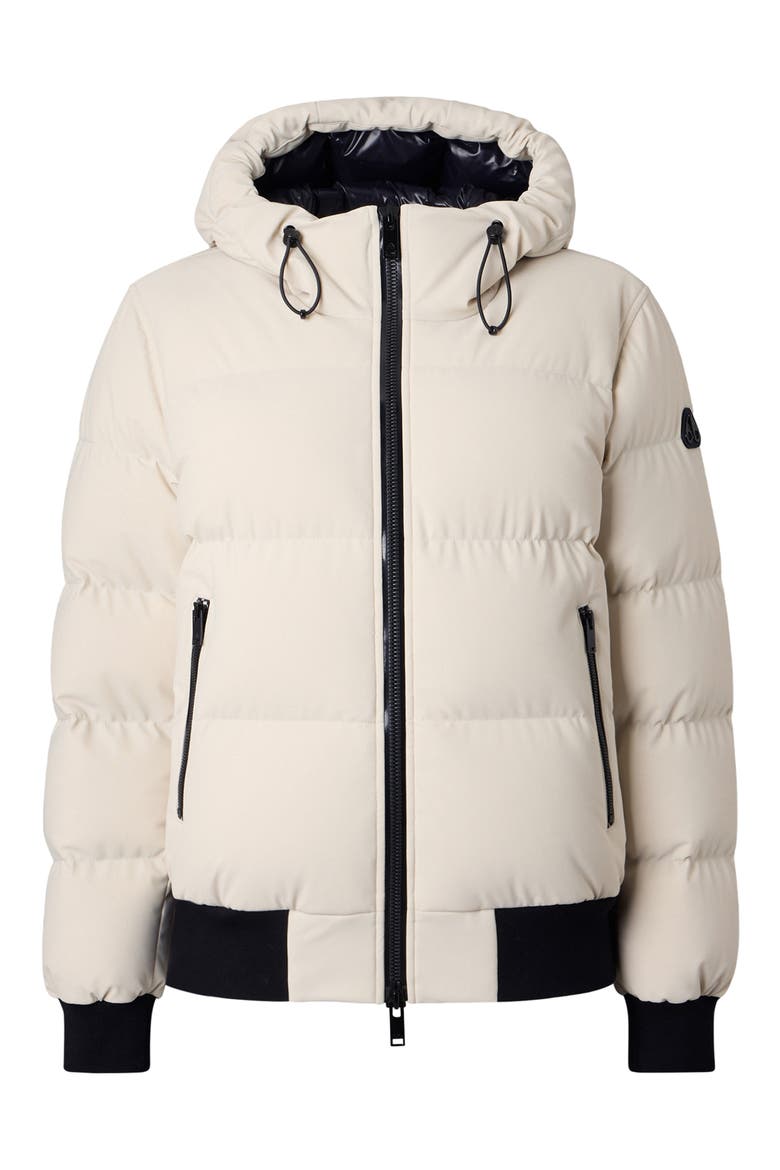 Soho 800 Fill Power Down Puffer Bomber Jacket, Main, color, ALABASTER