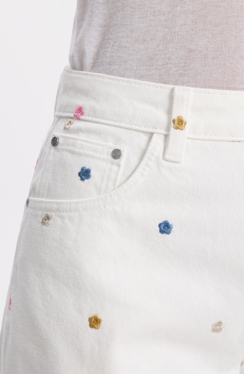 Bayeas Embroidered High Waist Ankle Barrel Jeans, Alternate, color, Eos
