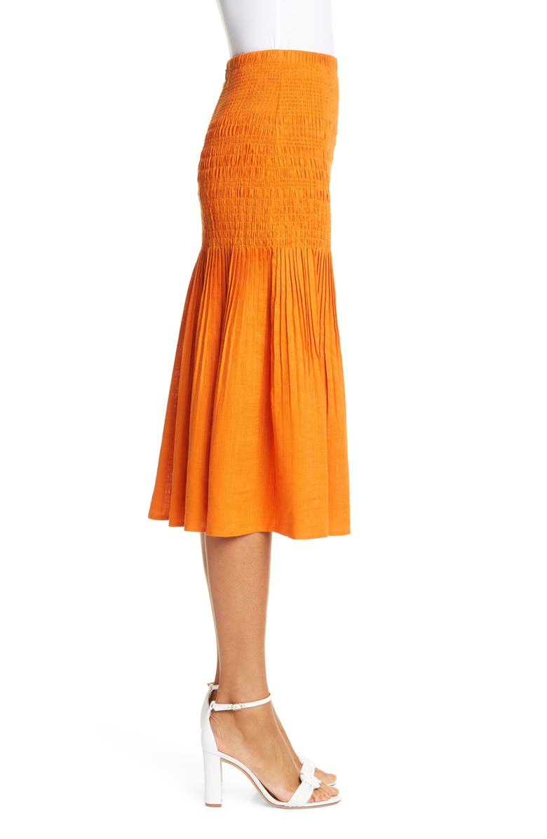 NICHOLAS Smocked Midi Skirt, Alternate, color, 