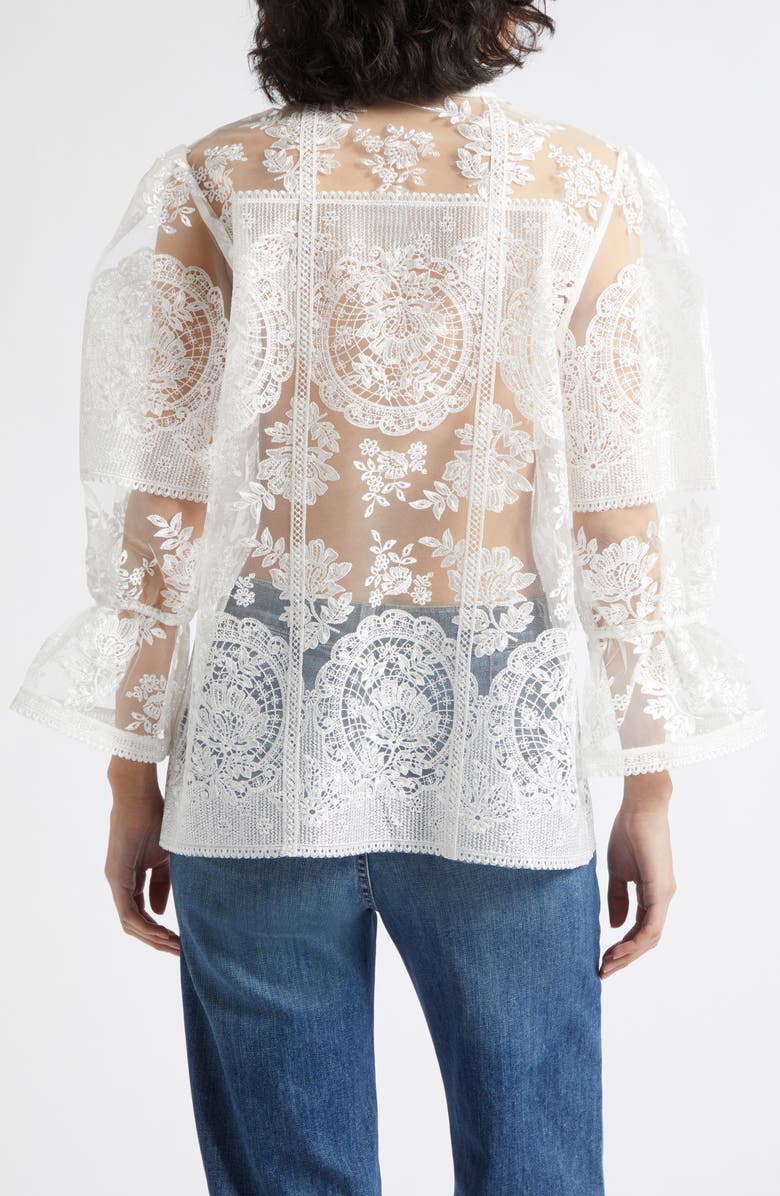 Reiss Demi Lace Top, Alternate, color, Ivory
