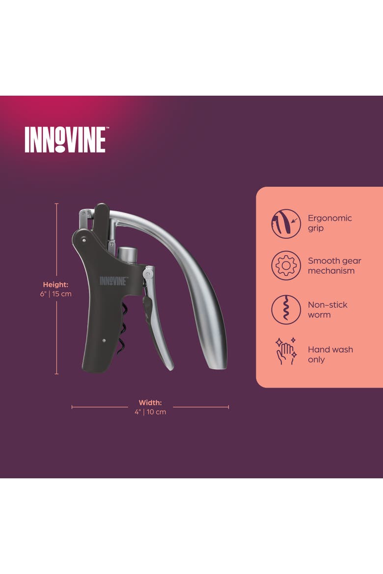 Vertical Lever Corkscrew, Alternate, color, Grey