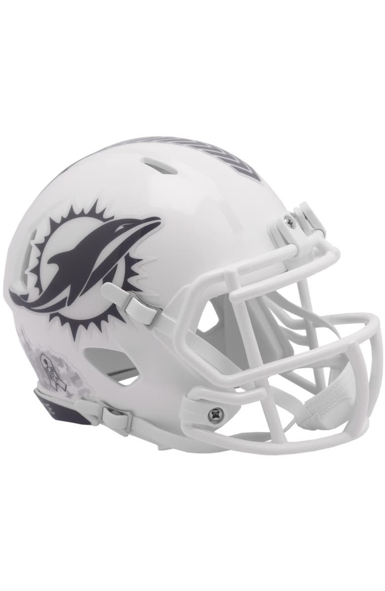 RIDDELL Miami Dolphins 2024 NFL Salute to Service Riddell Speed Mini Helmet, Main, color, White