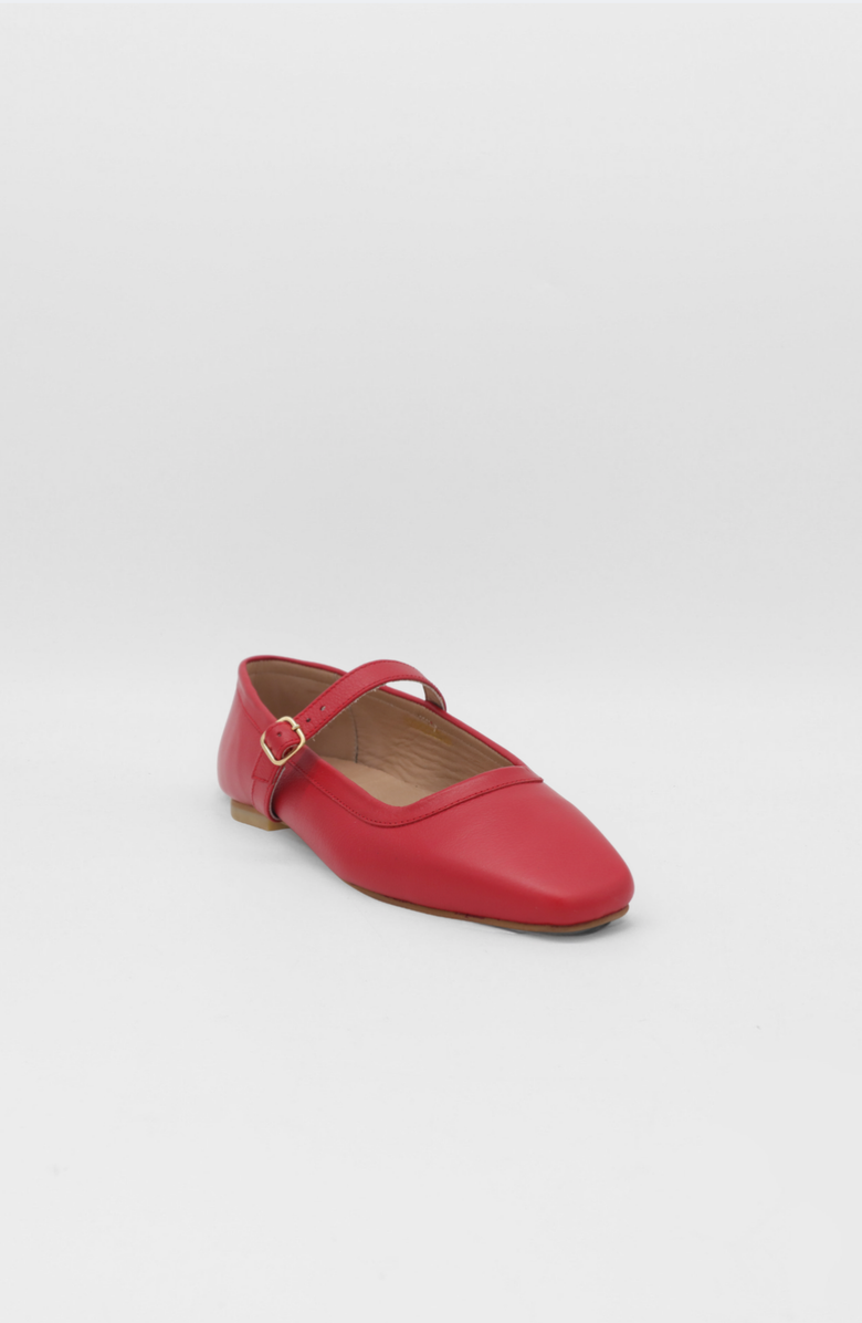 STIVALI NEW YORK Eterna Mary Jane Ballet Flat, Main, color, Red