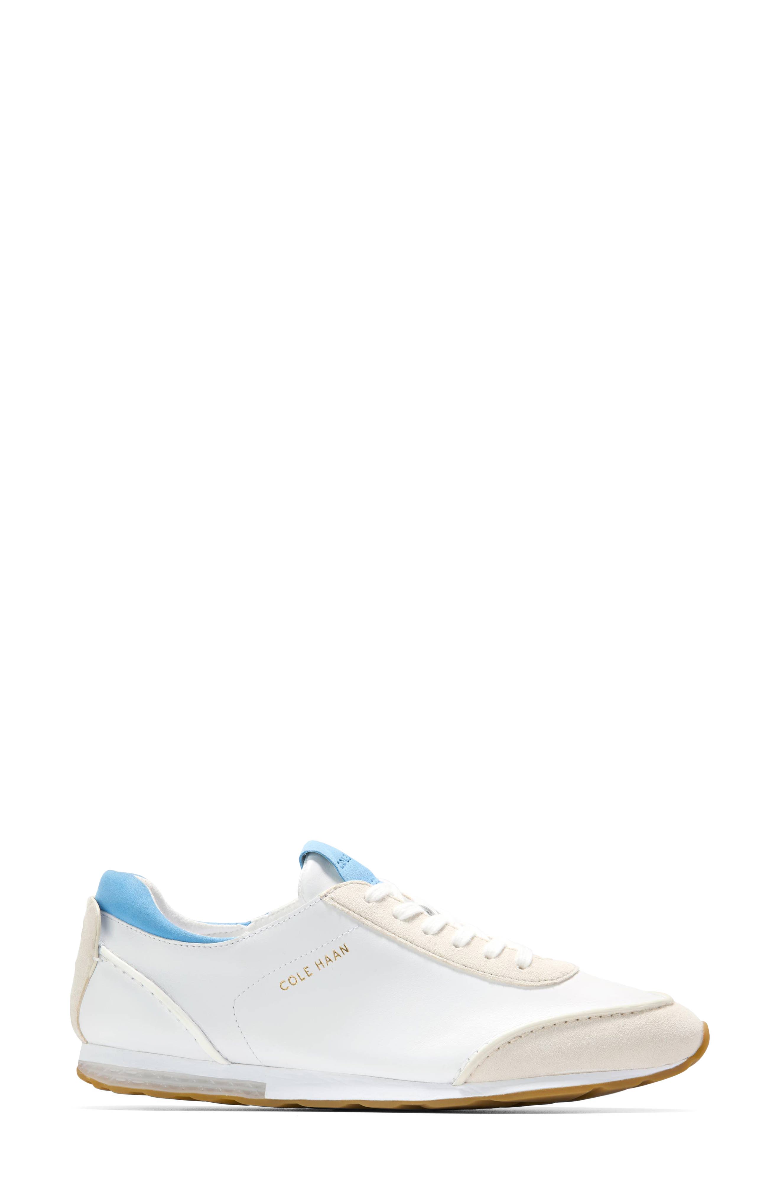 Cole Haan GrandPro LP Runner Energyweave Sneaker, Alternate, color, White /Silver Birch/Azure Blue