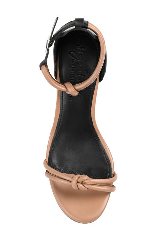 Journee Signature Jettah Ankle Strap Sandal In Black/tan