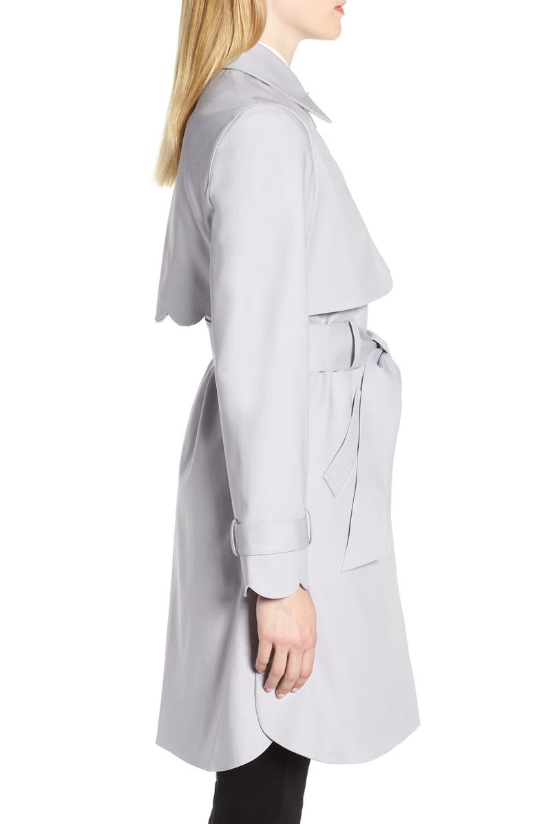 Ted Baker London Scallop Detail Trench Coat, Alternate, color,