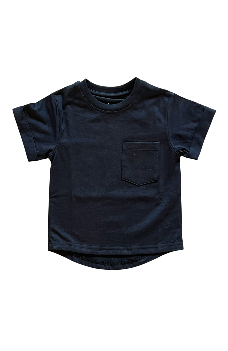Laree + Co Boxy Kids Tee, Main, color, Onyx