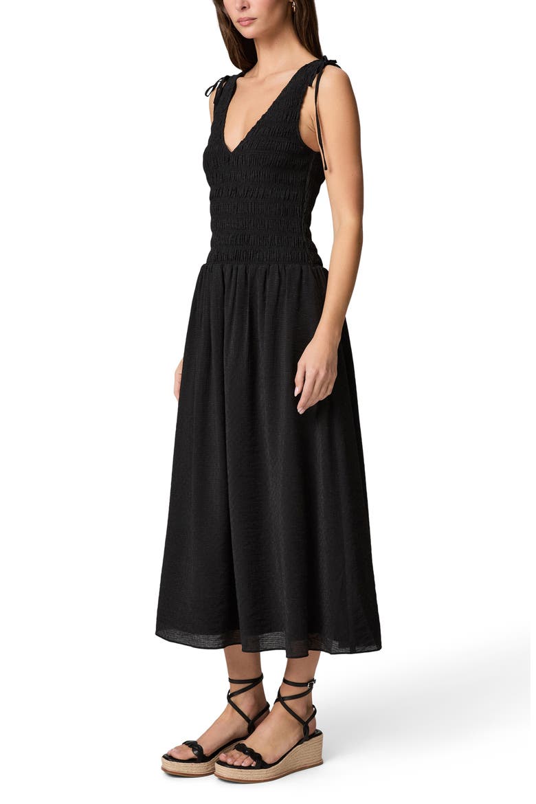 Sebastian Smock Sundress, Alternate, color, BLACK