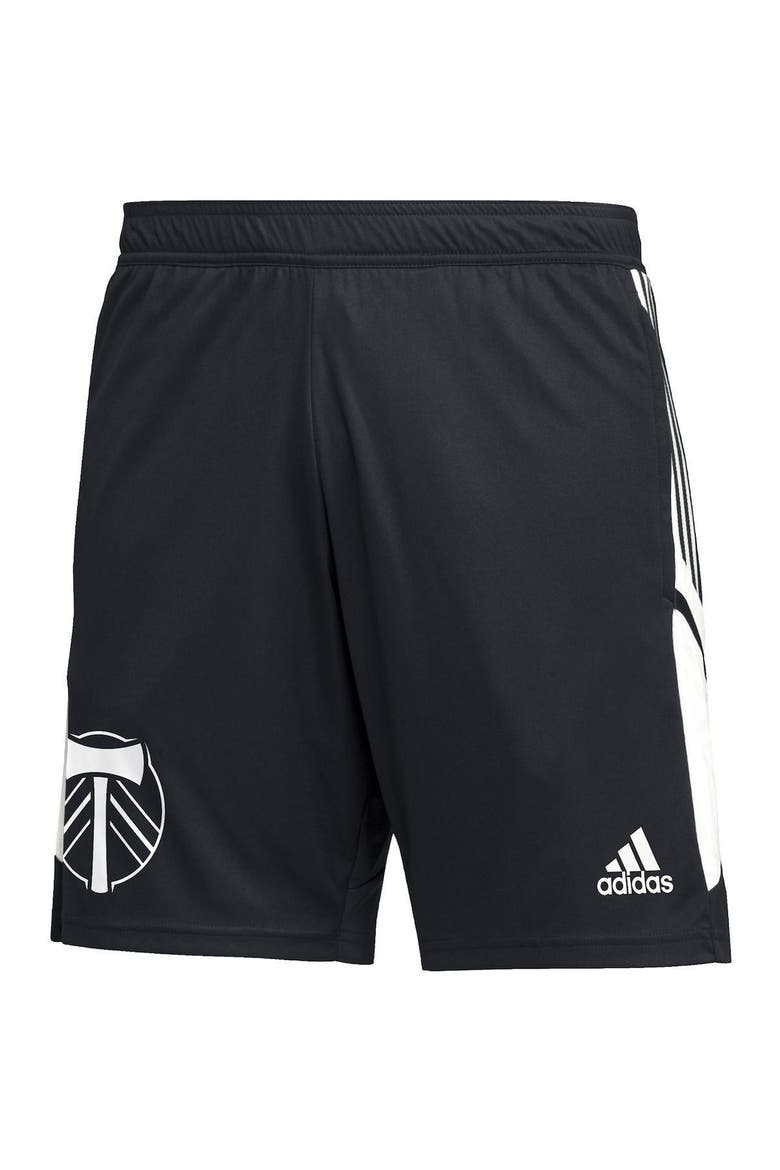 Men's adidas Black Portland Timbers Soccer Training AEROREADY Shorts, Alternate, color, Black
