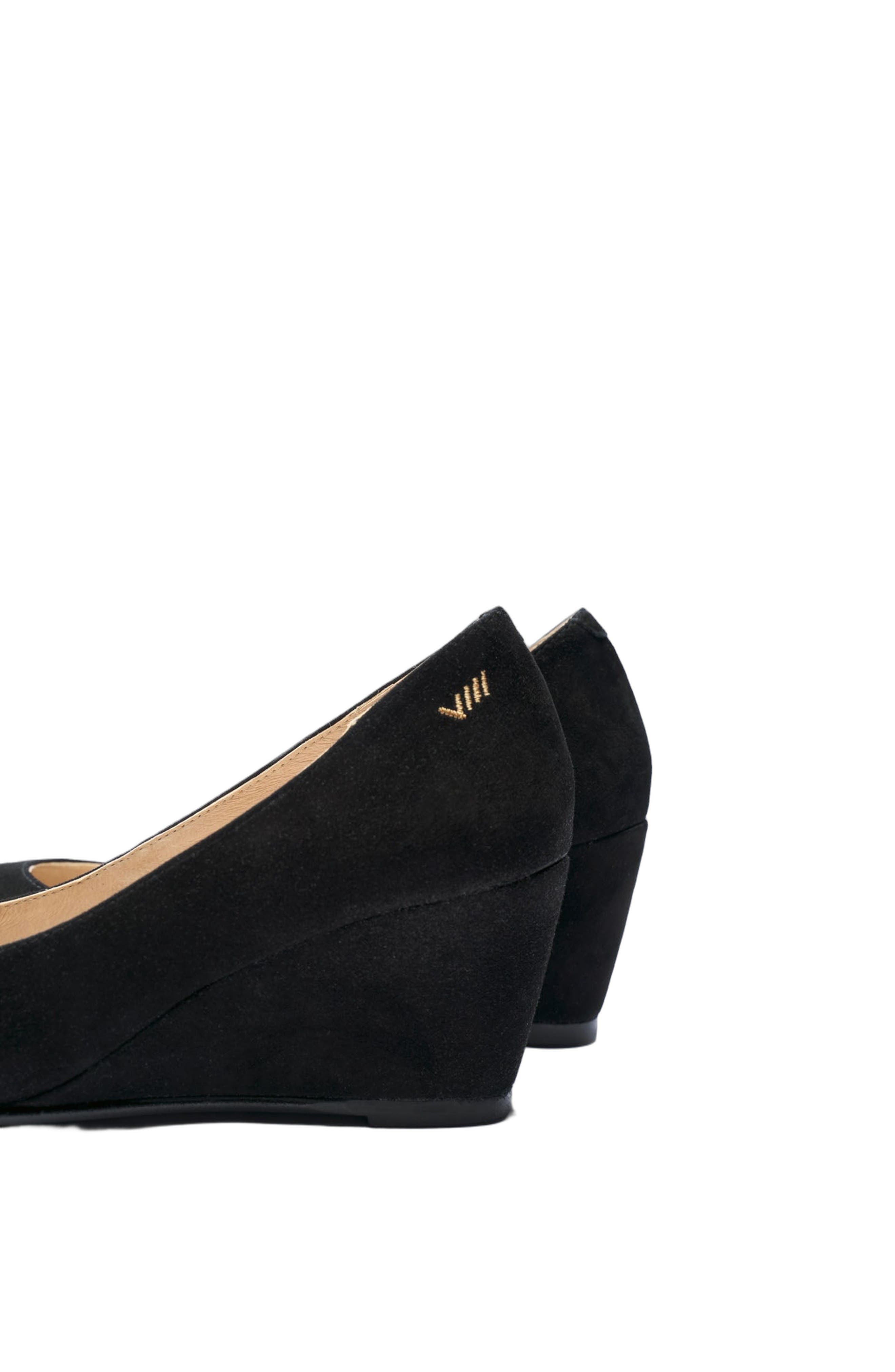 VISCATA Verona Suede Wedges, Alternate, color, Black