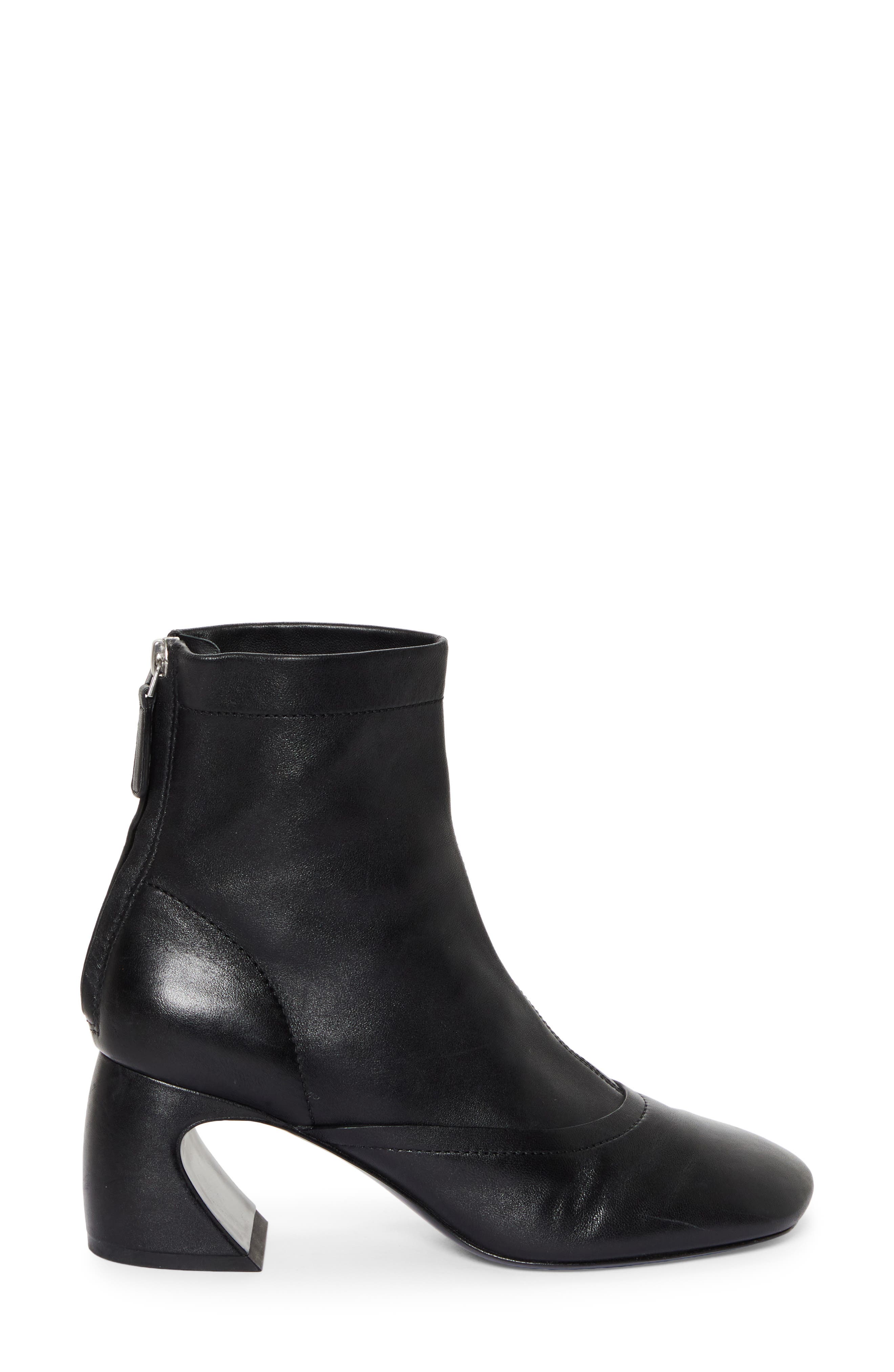 Square Toe Bootie, Alternate, color, BLACK