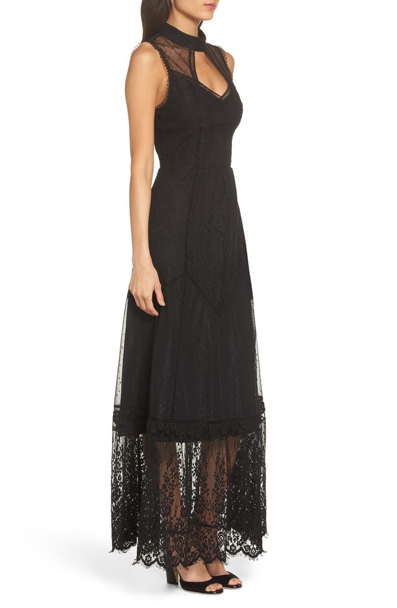 Harlyn Mixed Lace Gown, Alternate, color,