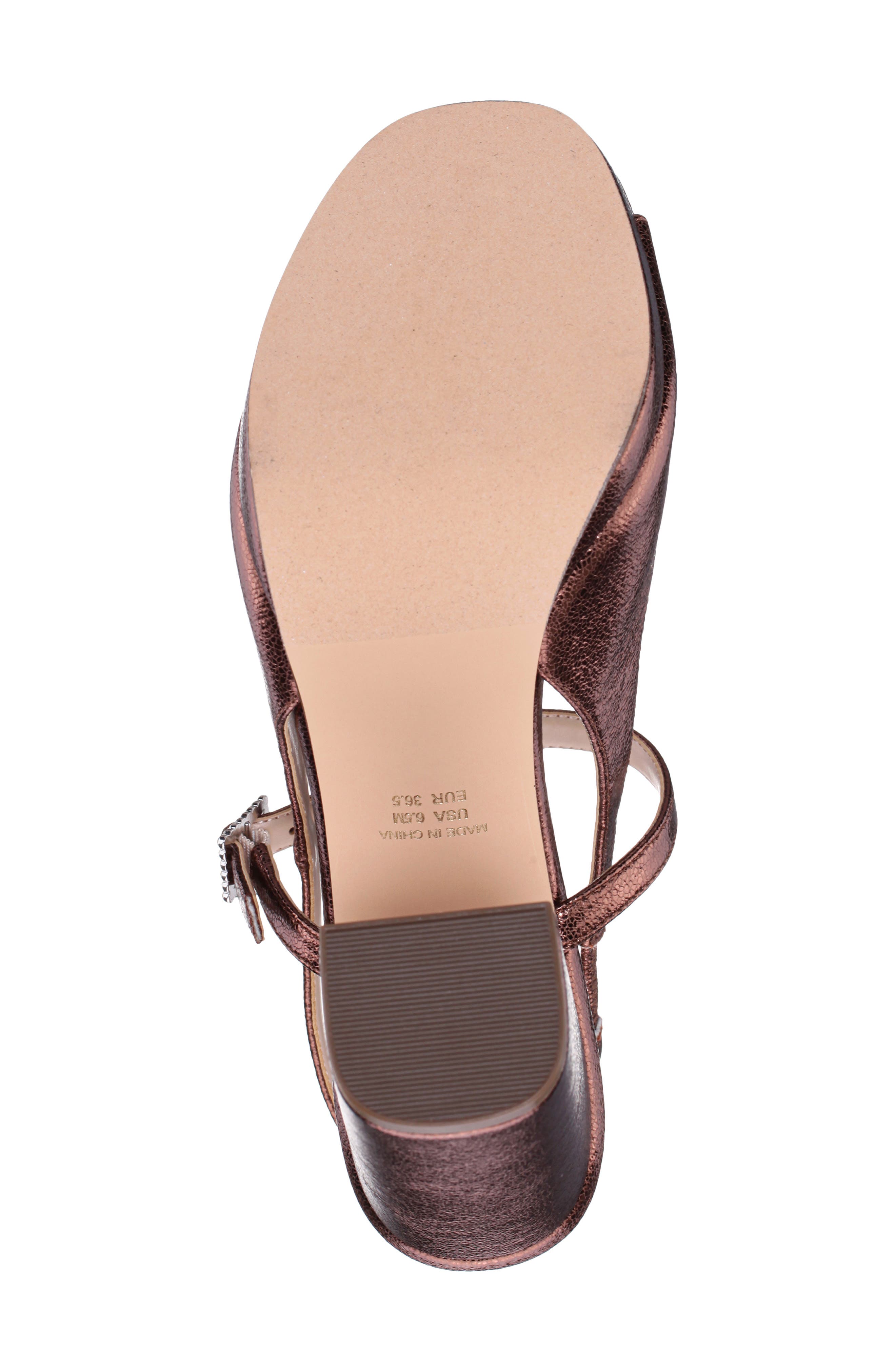 Simeon Slingback Peep Toe Platform Sandal, Alternate, color, BRONZE