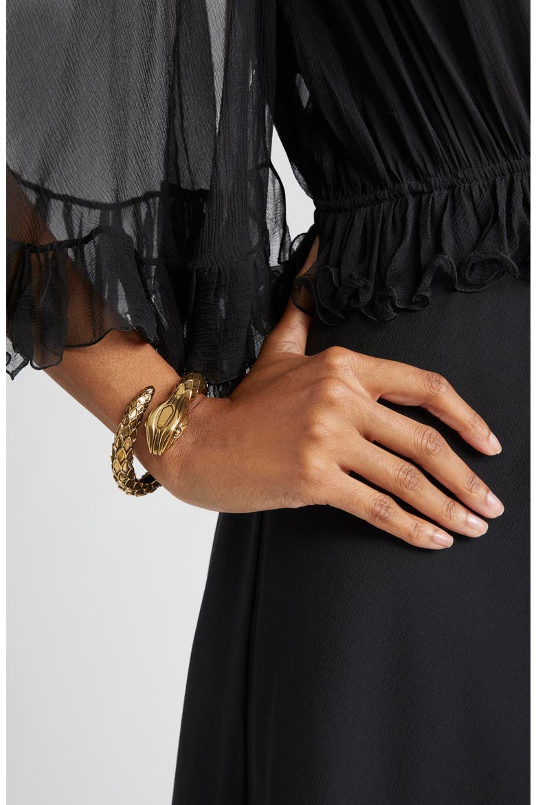 Snake Cuff Bracelet, Alternate, color, VINTAGE GOLD
