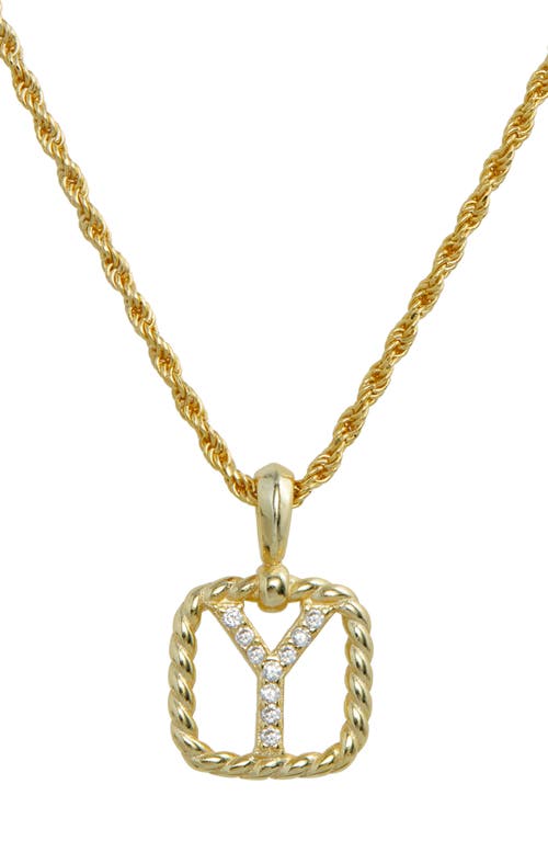 SAVVY CIE JEWELS Initial Pendant Necklace in Yellow-Y 