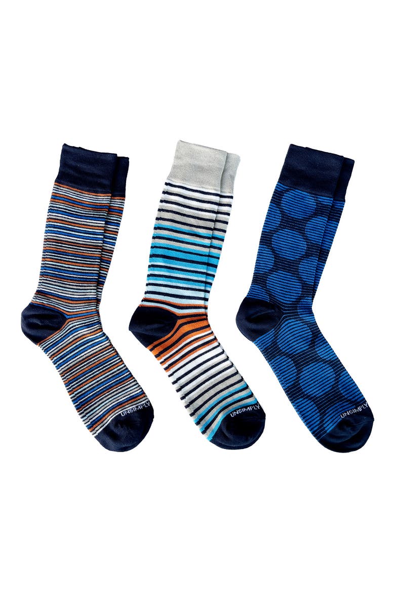 Assorted 3-Pack Crew Socks, Main, color, MULTI COLOR