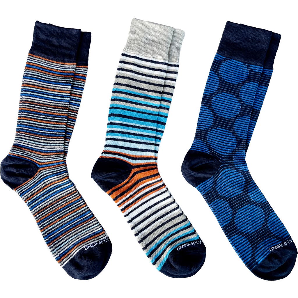 Unsimply Stitched Assorted 3-pack Crew Socks