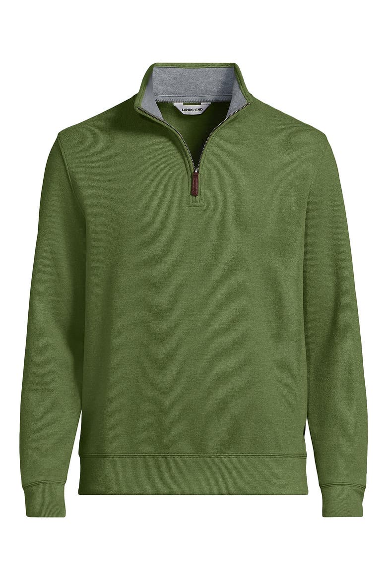 Bedford Rib Quarter Zip Sweater, Alternate, color, Dried Basil Heather