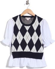 Nanette Lepore Twofer Ruffle Trim Sweater
