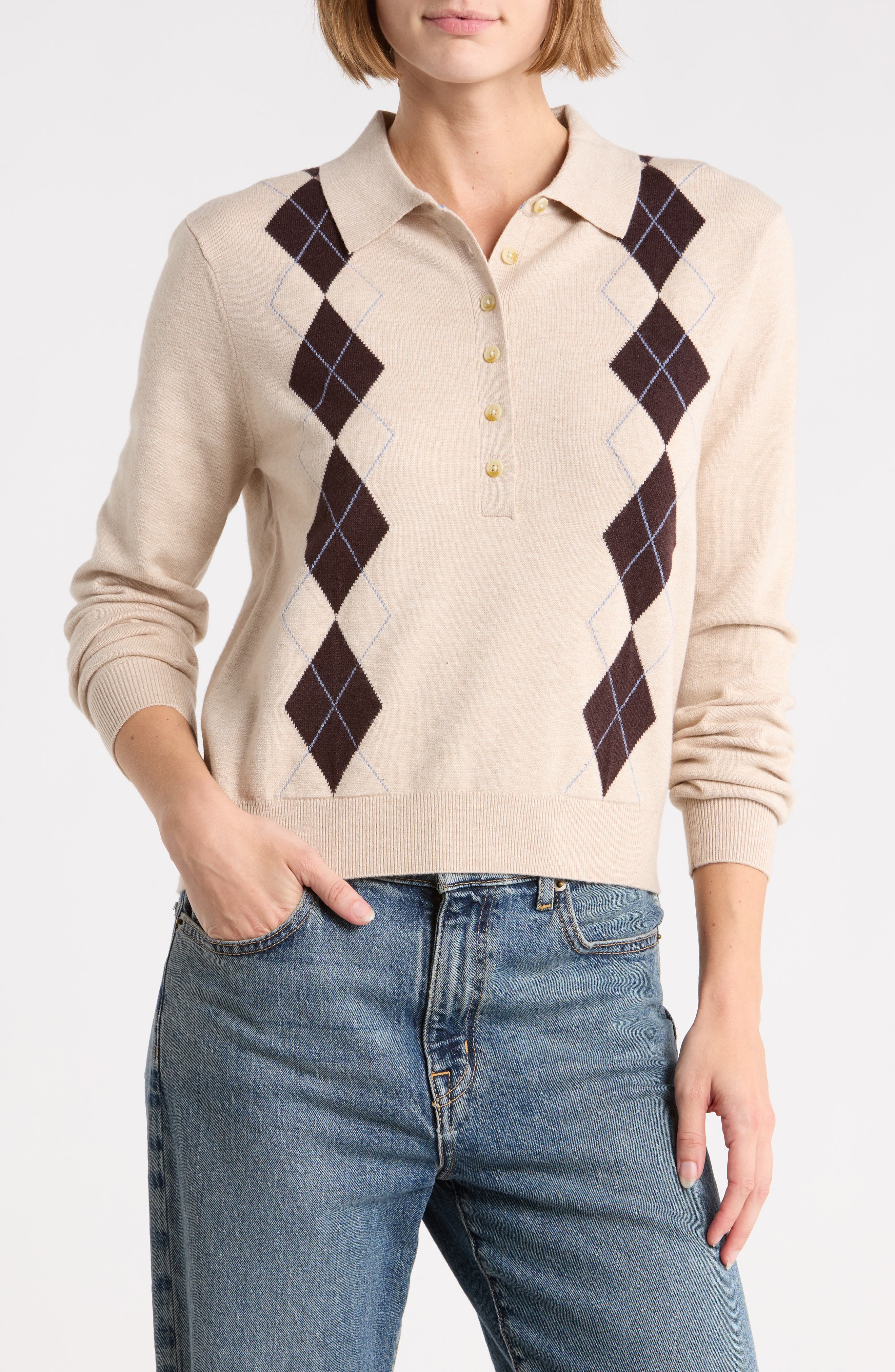 Argyle Polo Sweater