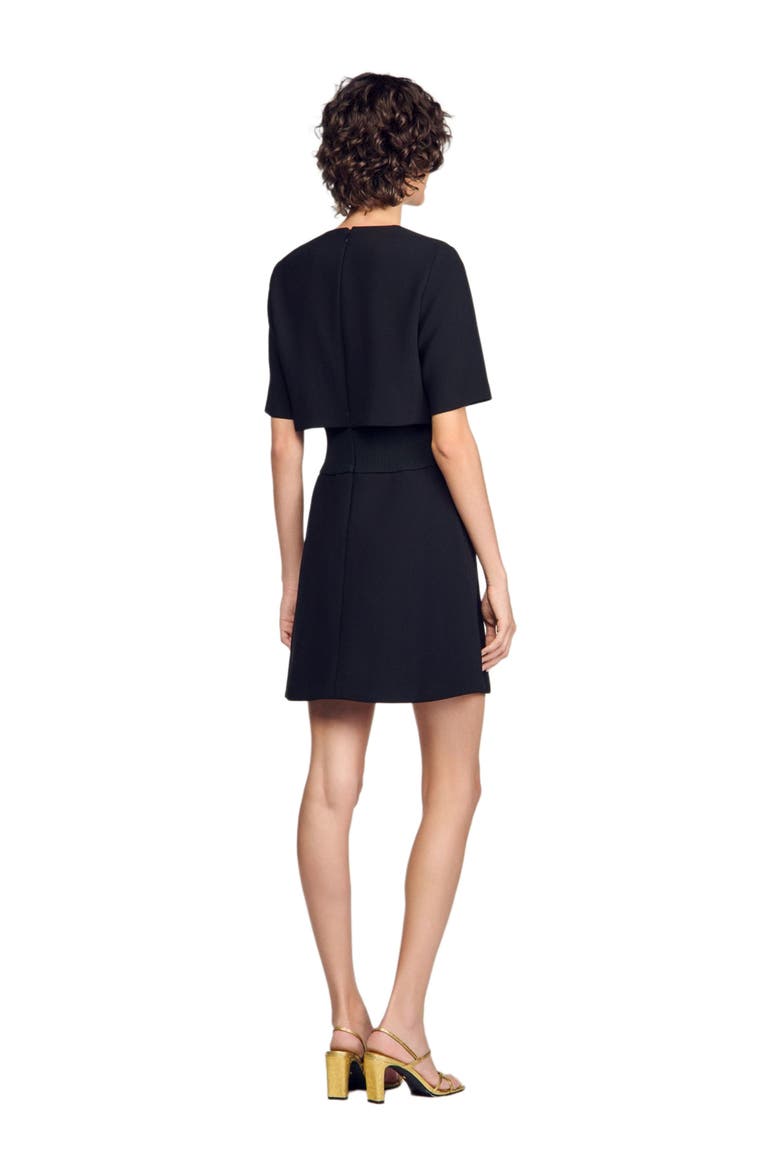 Short 2-in-1 dress, Alternate, color, Black