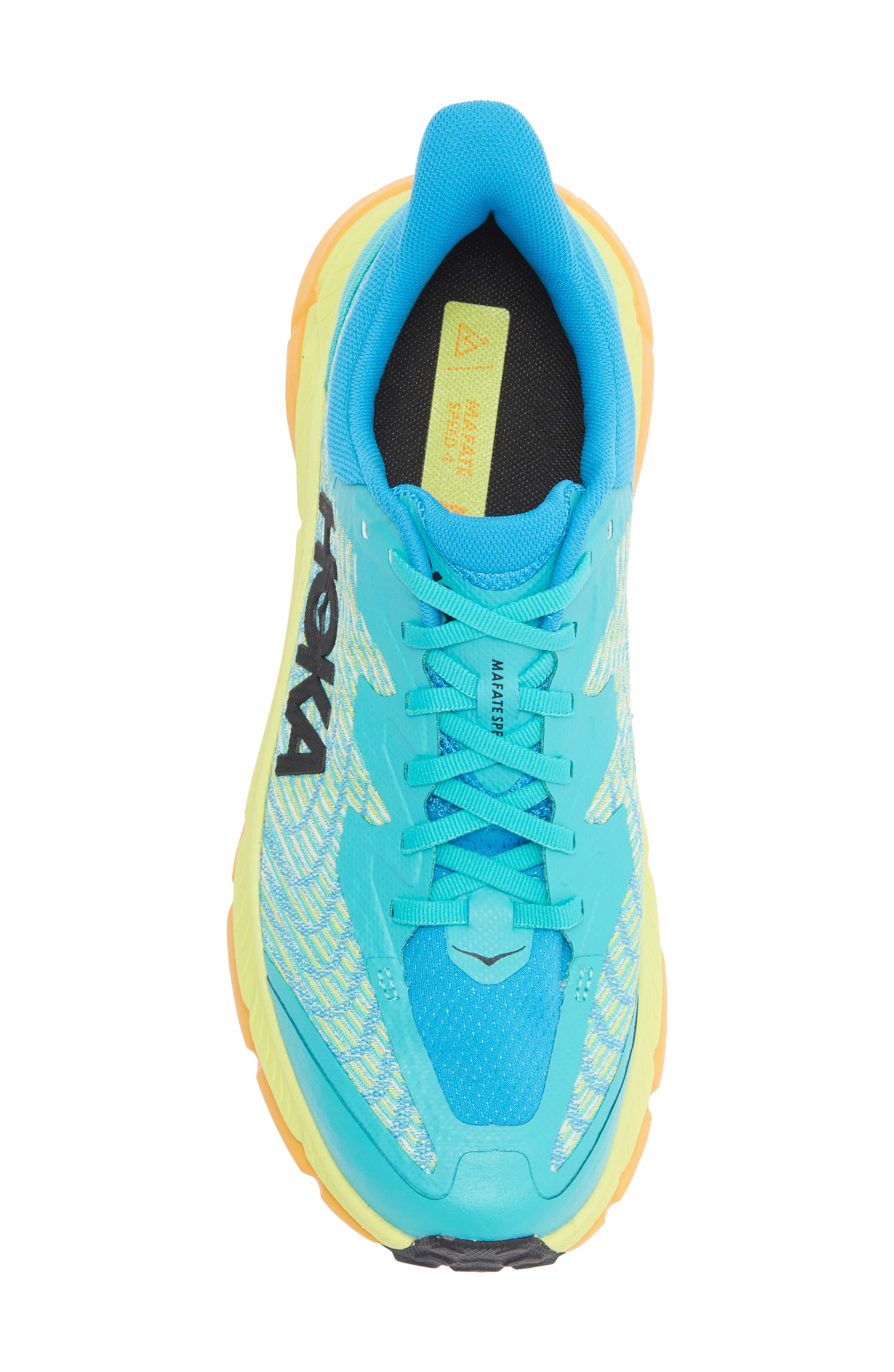 HOKA Mafate Speed 4 Trail Running Shoe, Alternate, color, Ceramic / Diva Blue