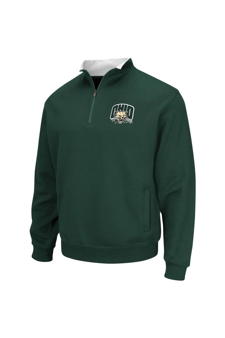 Men's Colosseum Green Ohio Bobcats Tortugas Logo Quarter-Zip Jacket, Alternate, color, Green