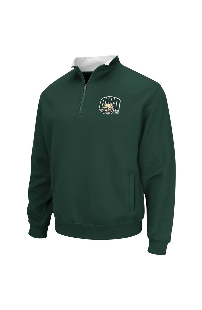 COLOSSEUM Men's Colosseum Green Ohio Bobcats Tortugas Logo Quarter-Zip Jacket, Alternate, color, Green