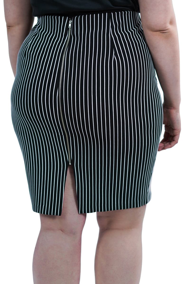 Marée Pour Toi Textured Stripe Skirt, Alternate, color, 