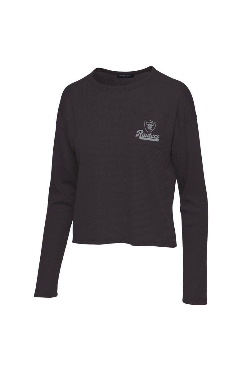 Junk Food Women's Junk Food Black Las Vegas Raiders Pocket Thermal Long Sleeve T-Shirt, Alternate, color, Black