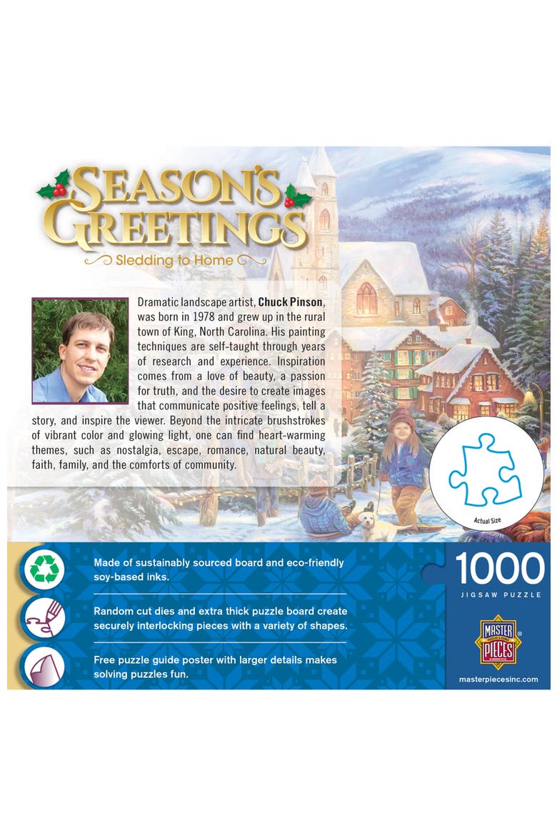 Sledding Home 1000 Piece Jigsaw Puzzle, Alternate, color, Multicolor